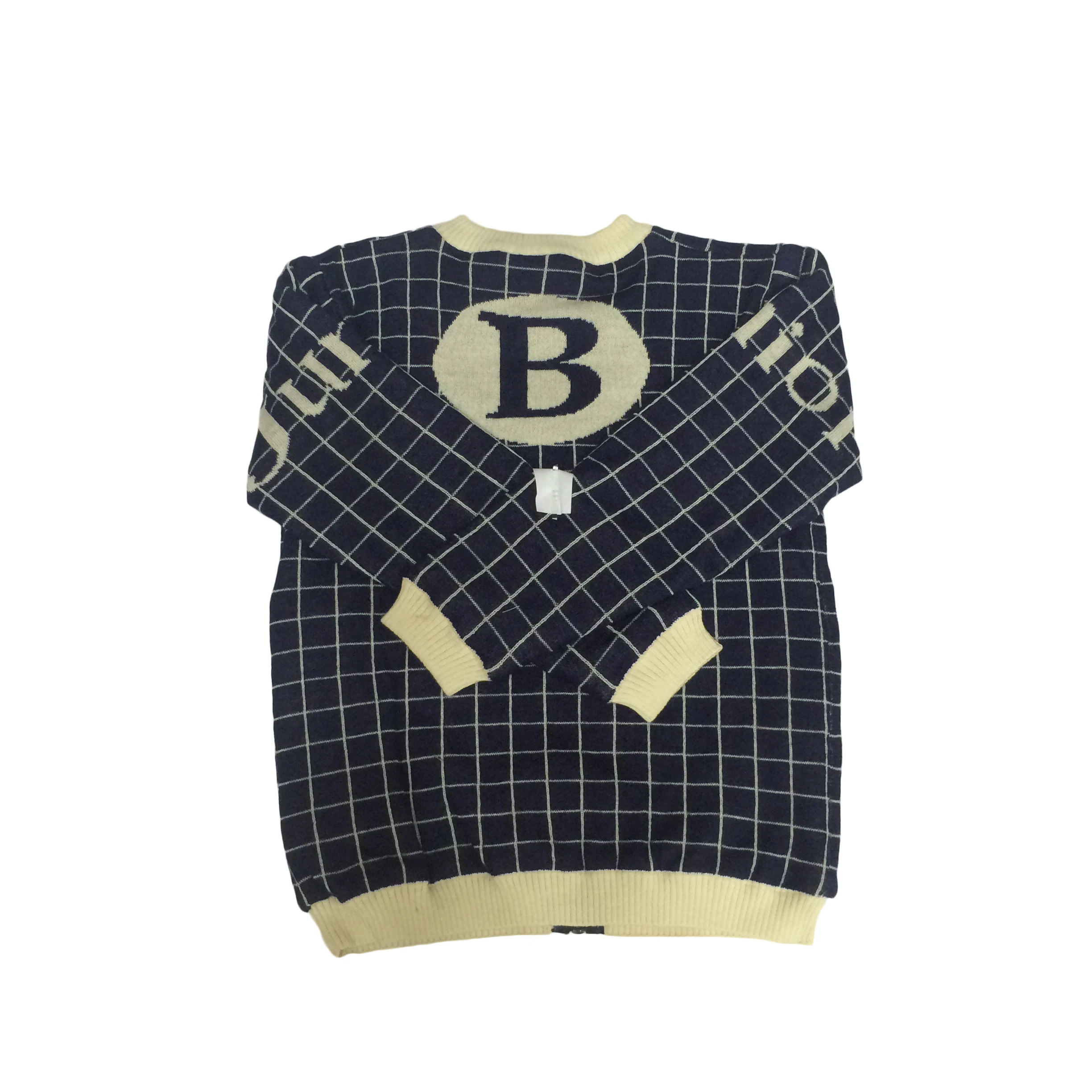 
Cardigan Winter and Boys Knitted Sweater Boys Sweater Design Lining, Buffalo Plaid with Flannel 