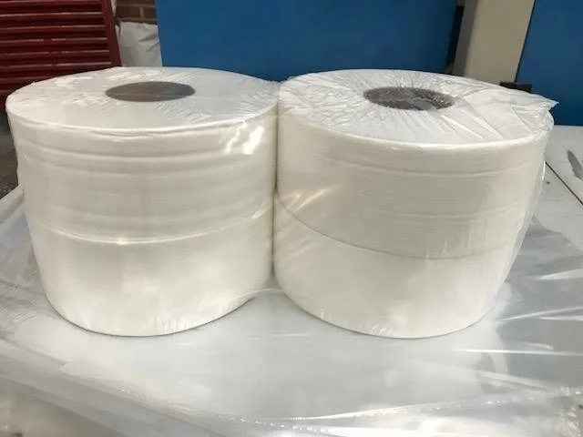 Automatic heat shrinking small bobbin paper maxi jumbo roll toilet paper wrapping package machine