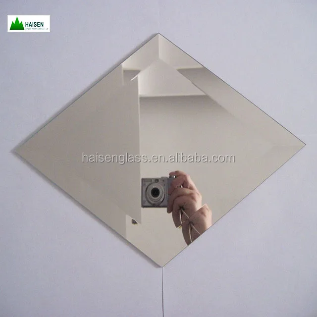 Double Coated 2MM-6MM Mirror Tile Beveled Edge with custom size