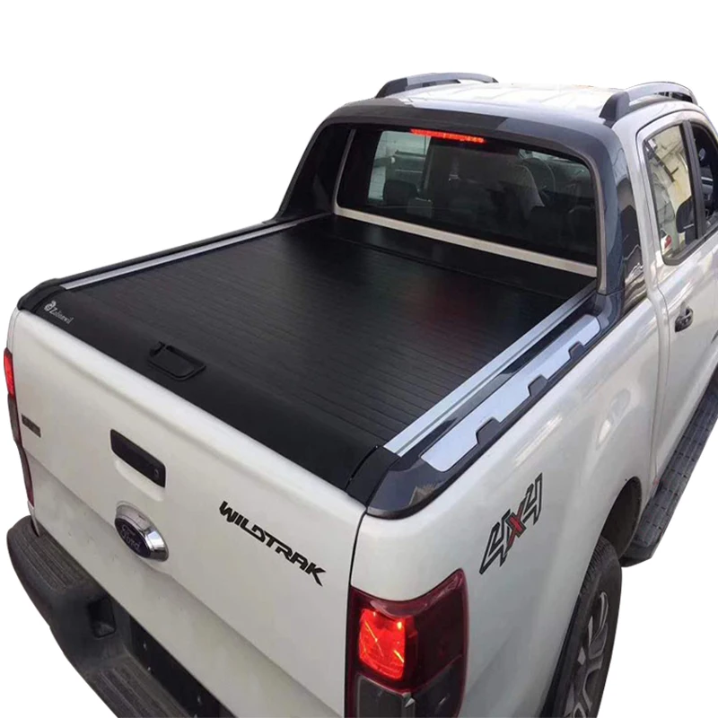 Roll bar aluminium hard trifold truck bed tonneau cover for Nissan navara np300/ hilux truck bed cover