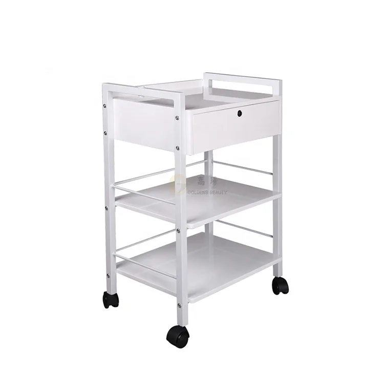 
Modern style beauty salon trolley cart with lock 