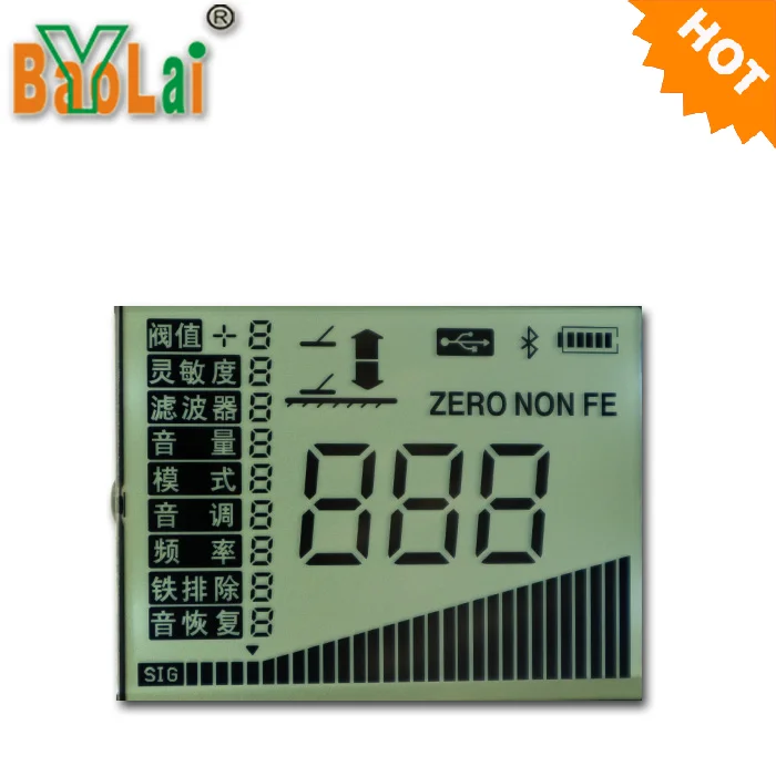 Monochrome LCD Manufacturer  custom TN HTN STN FSTN VA 7 segment LCD Display for Temperature Energy meter with LCD backlight