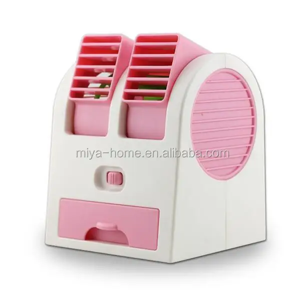 Hot sale Double outlet air conditioner no leaf fan with Fragrance / usb mini no leaf fan with aroma / portable mini fan