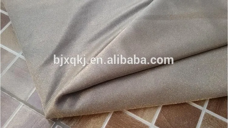 
100% Silver nano conductive fabric with silver thread 