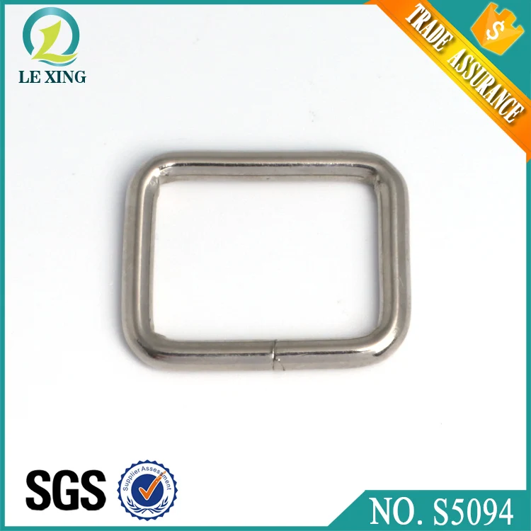 
custom metal nickel square ring belt buckle for bag and handbag wholesale 