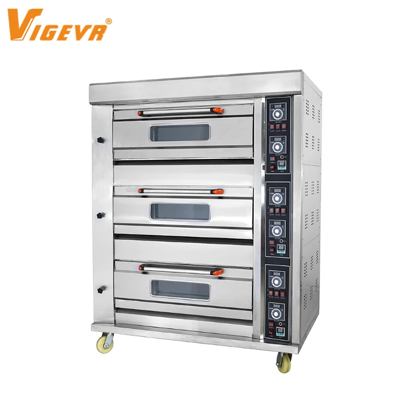 gasbaking equipment commercial  Deck Oven for Pizza 3 Deck 6 Trays
