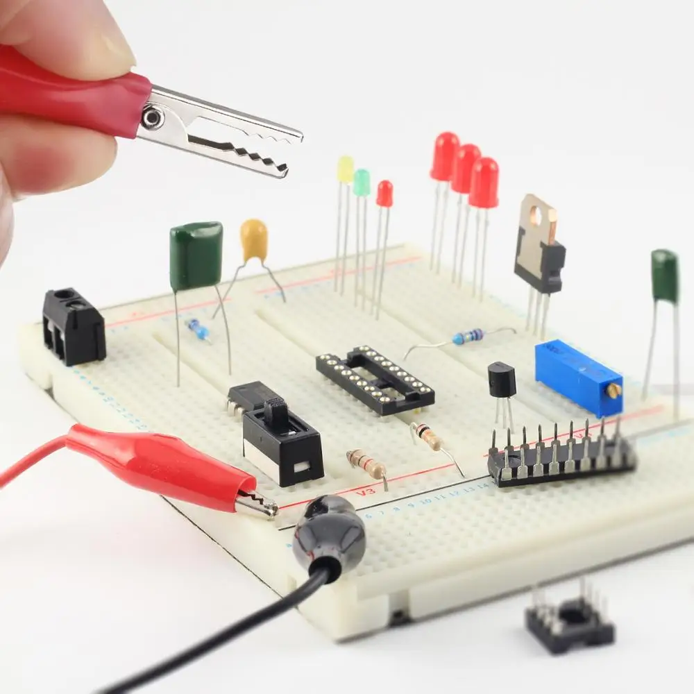 Gelsonlab Double Head Crocodile Alligator Clip wire test line Crocodile connecting wires for physical experiment