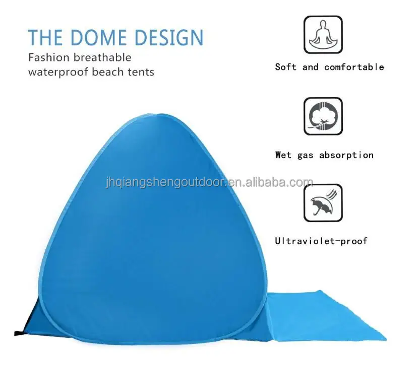 Pop Up Tent Rusee Instant Portable Camping Tents 2 3 Person Fishing Anti UV Beach Shelter Outdoor Automatic Cabana Beach Tent