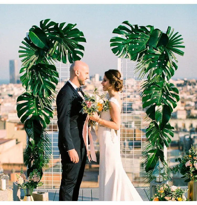 
Искусственные тропические растения монстеры, листья, гавайская сарафия, джунгли, тематические украшения на день рождения и свадьбу 