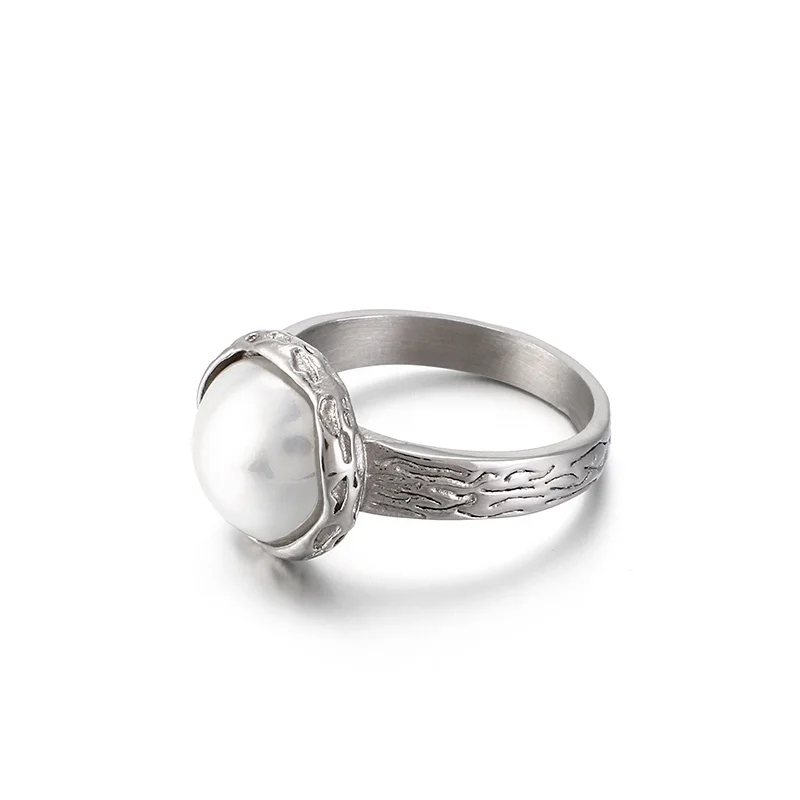 
Modern Design Fashion Jewelry Fine Quality Wholesale Women 18K Gold Pearl Ring 