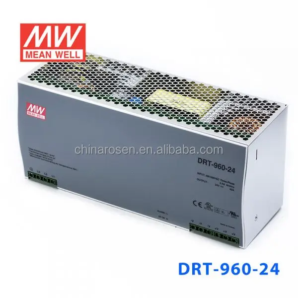 ORIGINAL Meanwell DRT-960-24 960W 24V/40A AC-DC Single THREE-PHASE DIN Rail Switch Power Supply