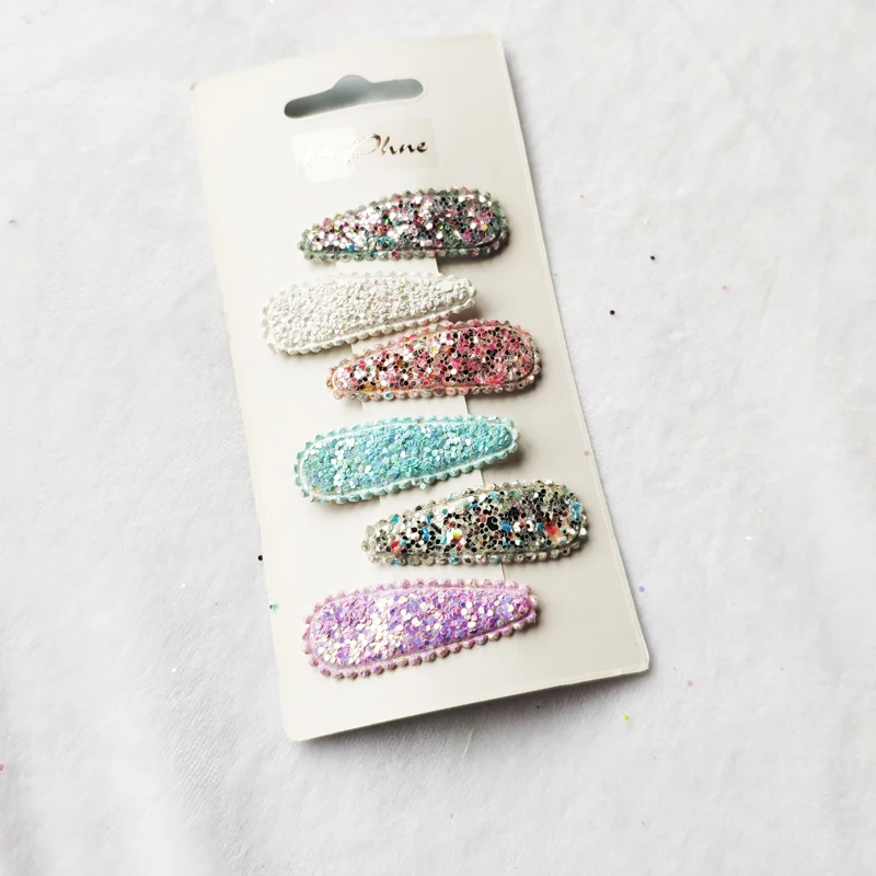 Cute Glitter Hair Snap Clip Hair Accessories Kids Hair Snap Clip