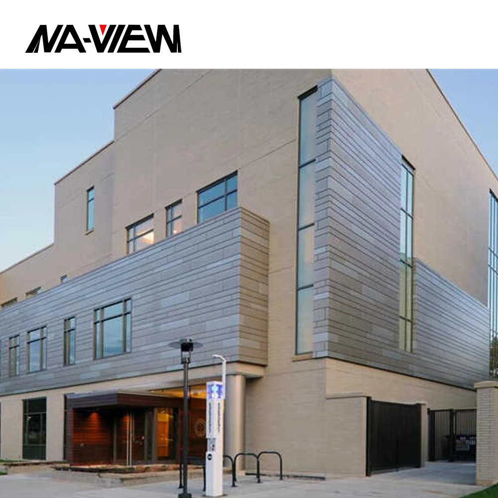 Современный дизайн наружное архитектурное здание алюминиевый фасад стальные и каменные занавески прочный сплав