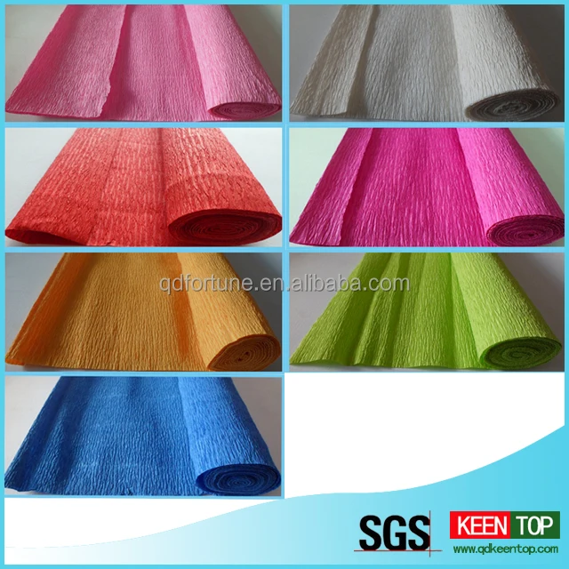 
color fluorescent printed metallic crepe paper 