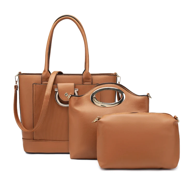 
Online shopping Wholesale PU leather set handbags for women 2020 