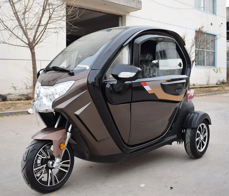 New Design Cheap 3 Wheel Closed Tricycle Electric Car For Passenger