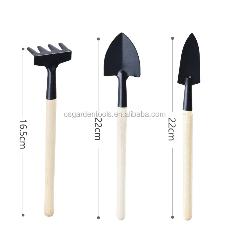 3 pieces outdoor shovel rake suit kids mini garden tools