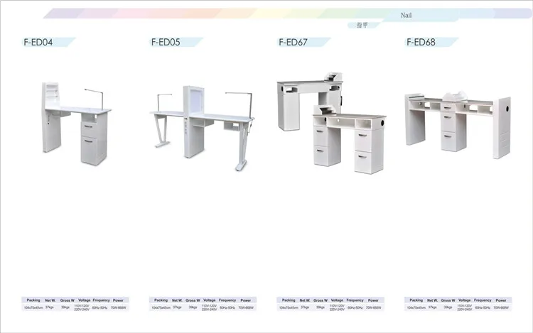 
Painted finish acetone proof Nail technician tables used nail salon equipment TKN-12027B 