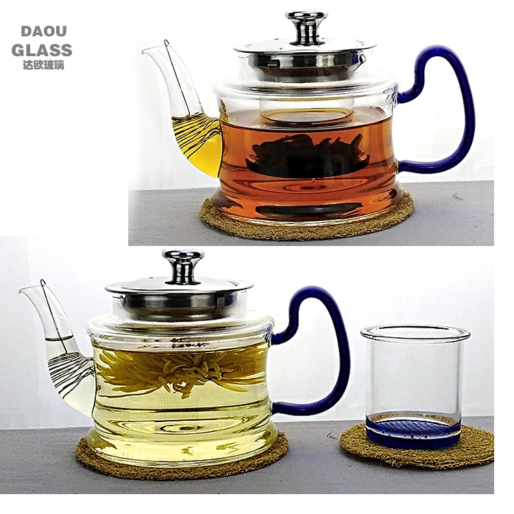 multifunctional teapot super transparent pear shaped heat-resistant glass pot 450ml easy to use