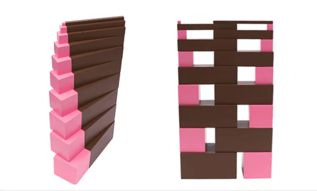 Tiger Montessori Beechwood Pink Tower Educational Toys for Kids