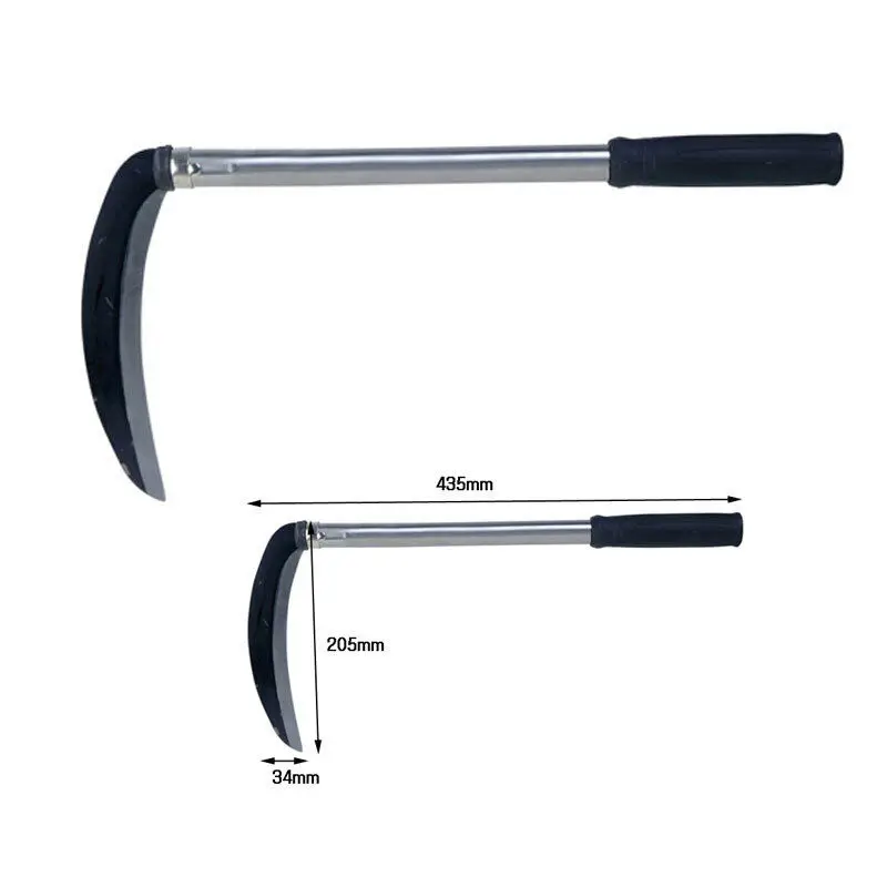 
Multifunctional agricultural outdoor garden Steel Grass Tooth Sickle with Wooden Handle 