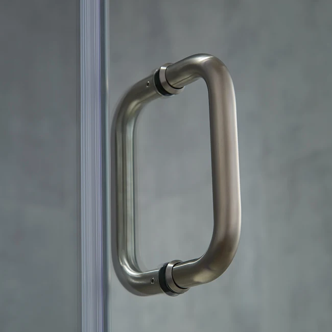 Hotel stainless steel hinge 10 mm frameless bath screen clear tempered glass bathroom swing shower door