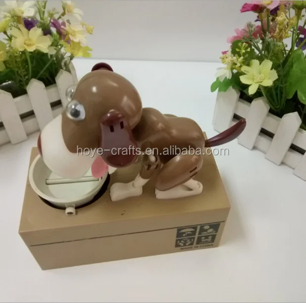Factory wholesale my dog piggy bank puppy hungry robotic dog money box baby toy box