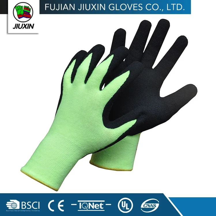 Factory made black latex gloves Anti-slip and breathable work latex gloves for carrying thing