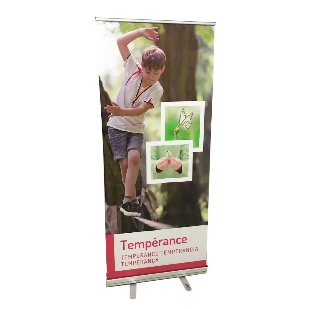 Double sided vinyl roll up banner pull up banner stand horizontal banner stand