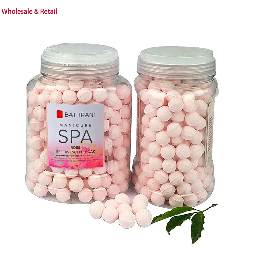 Manicure Care Bath Fizzy Ball With Rose Oil Mini Bath Bomb For Hand SPA