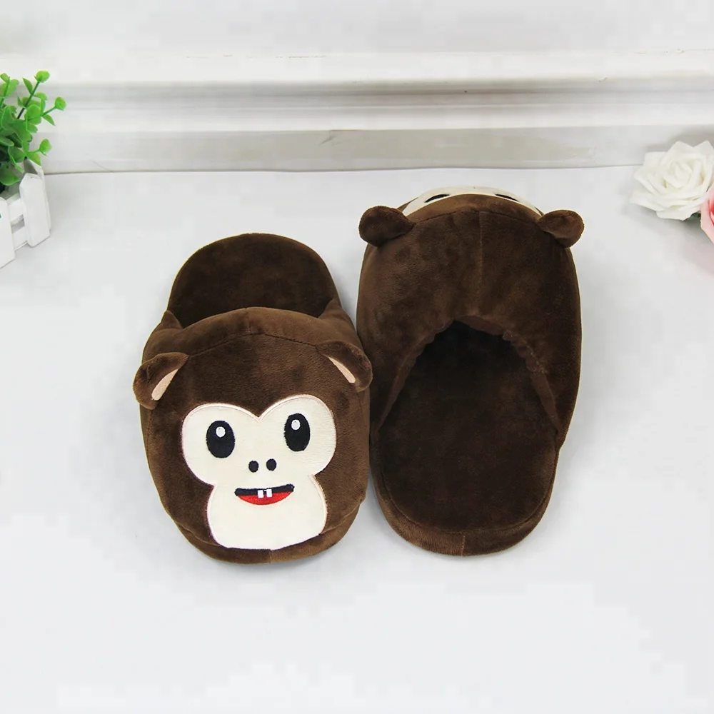 Monkey Anime Shape shoes Indoor slippers bedroom travel plush slippers