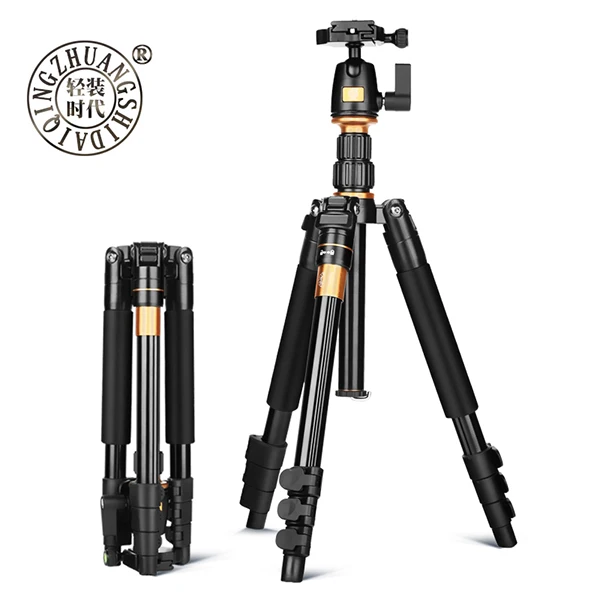Q555 Professional Aluminum Magnesium Alloy Portable Foldable 12' Tripod Kit For SLR Digital DV Camera Can Be Changed To Monopod