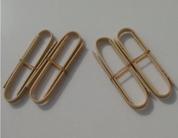 Natural bamboo green BBQ skin food tong