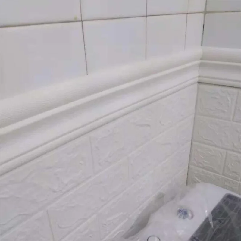 Waterproof 3D Wall Stickers Edge Self-Adhesive Background Bordered Design Wainscot Waistline