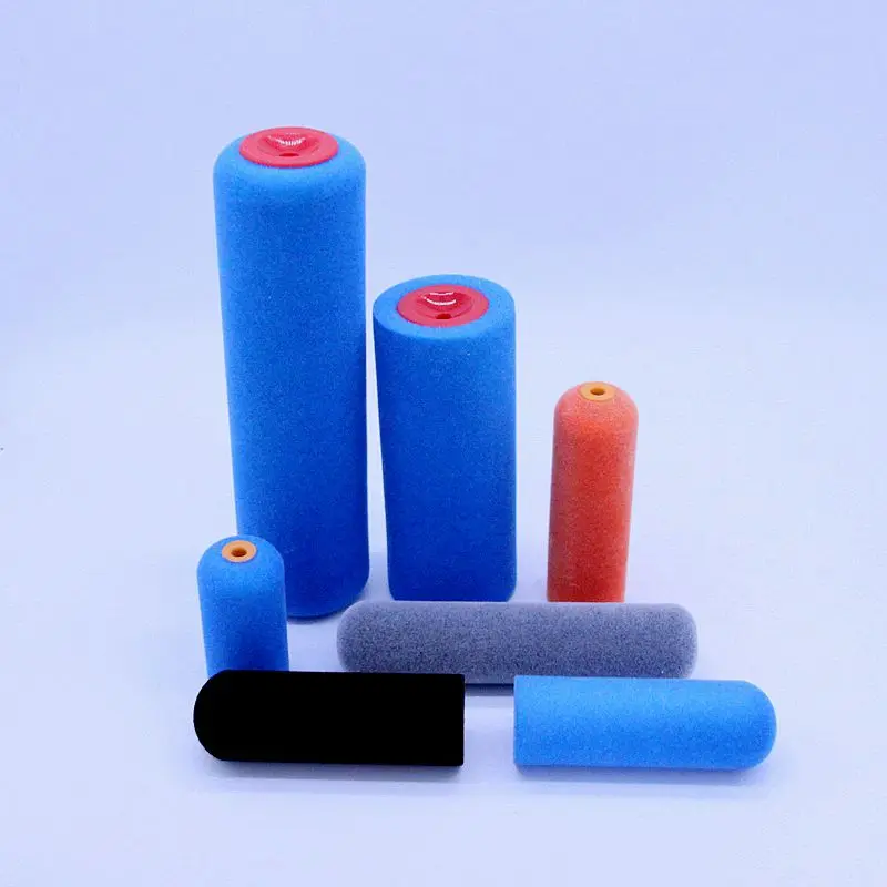 
4' mini cheap professional flock foam roller plaster pattern paint roller factory direct sell 