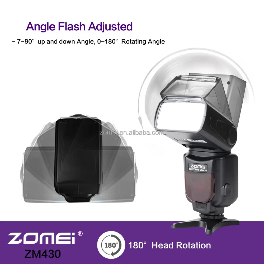 
Zomei ZM430 Professional Manual Speedlite Flashlight with LCD Display Hard Flash Diffuser GN56 