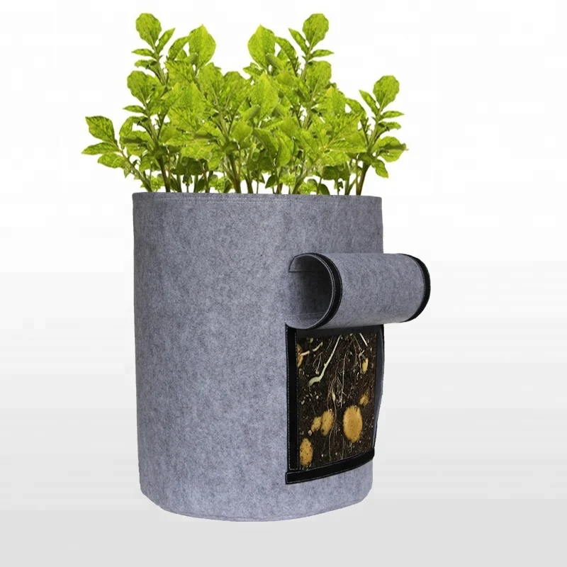 Wholesale geotextile felt plant garden potato grow bag