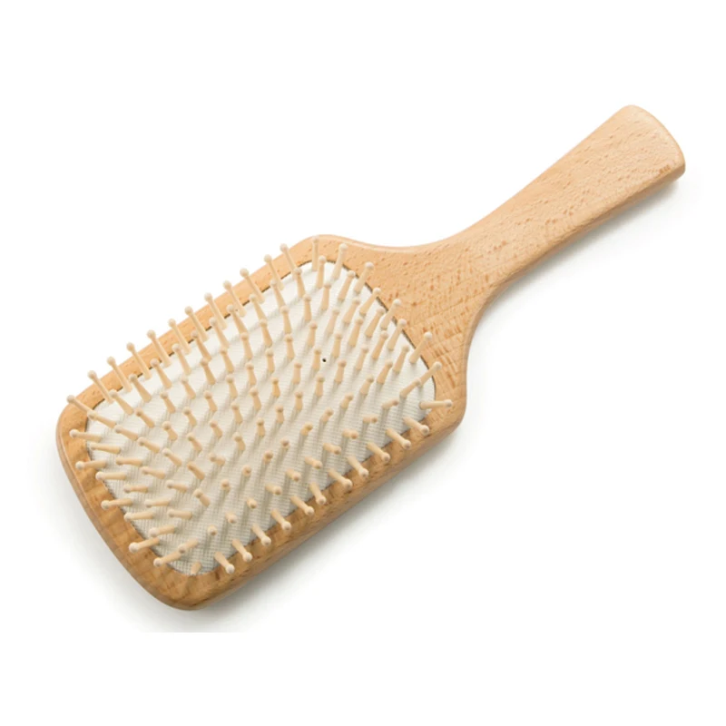 Natural Wooden Square Hair Beauty Brush and Comb