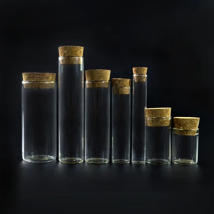 1ml 2ml 10ml 20ml 30ml Mini Clear Wishing Message Glass Bottles Vials With Cork