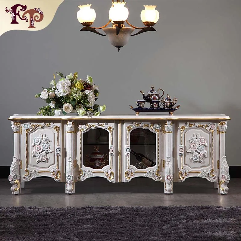 European style furniture living room floor cabinet high end classic furniture