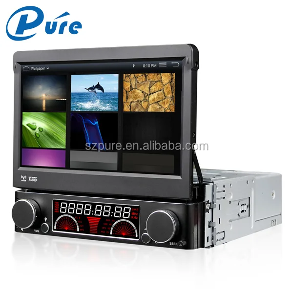 Android4.4.4 OS 7 inch 1 Din Car DVD Player With Radio/BT/GPS/built-in WiFi+Mirror-Link/USB/SD/AUXIN