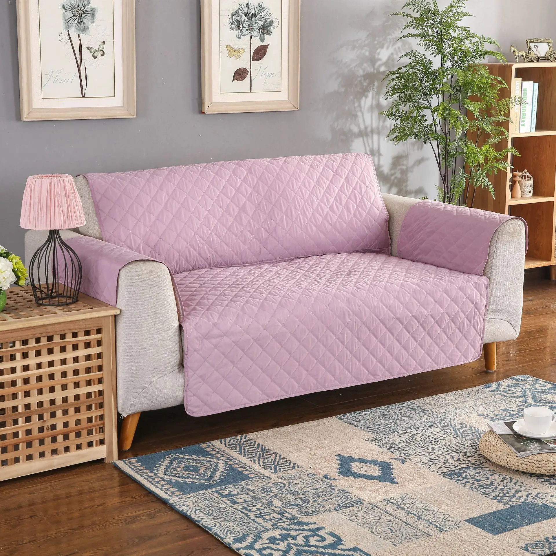 
Waterproof 3 Three-seat Embossed Furniture Protection Sofa Cover for Pet 