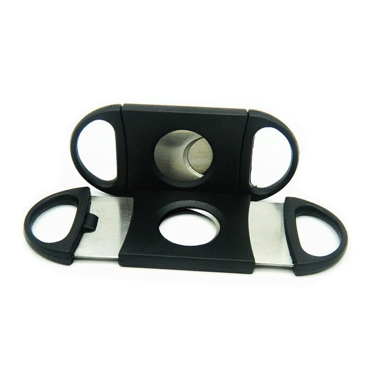 Double Blade Cigar Cutter Scissors Plastic Handle Mini Tool