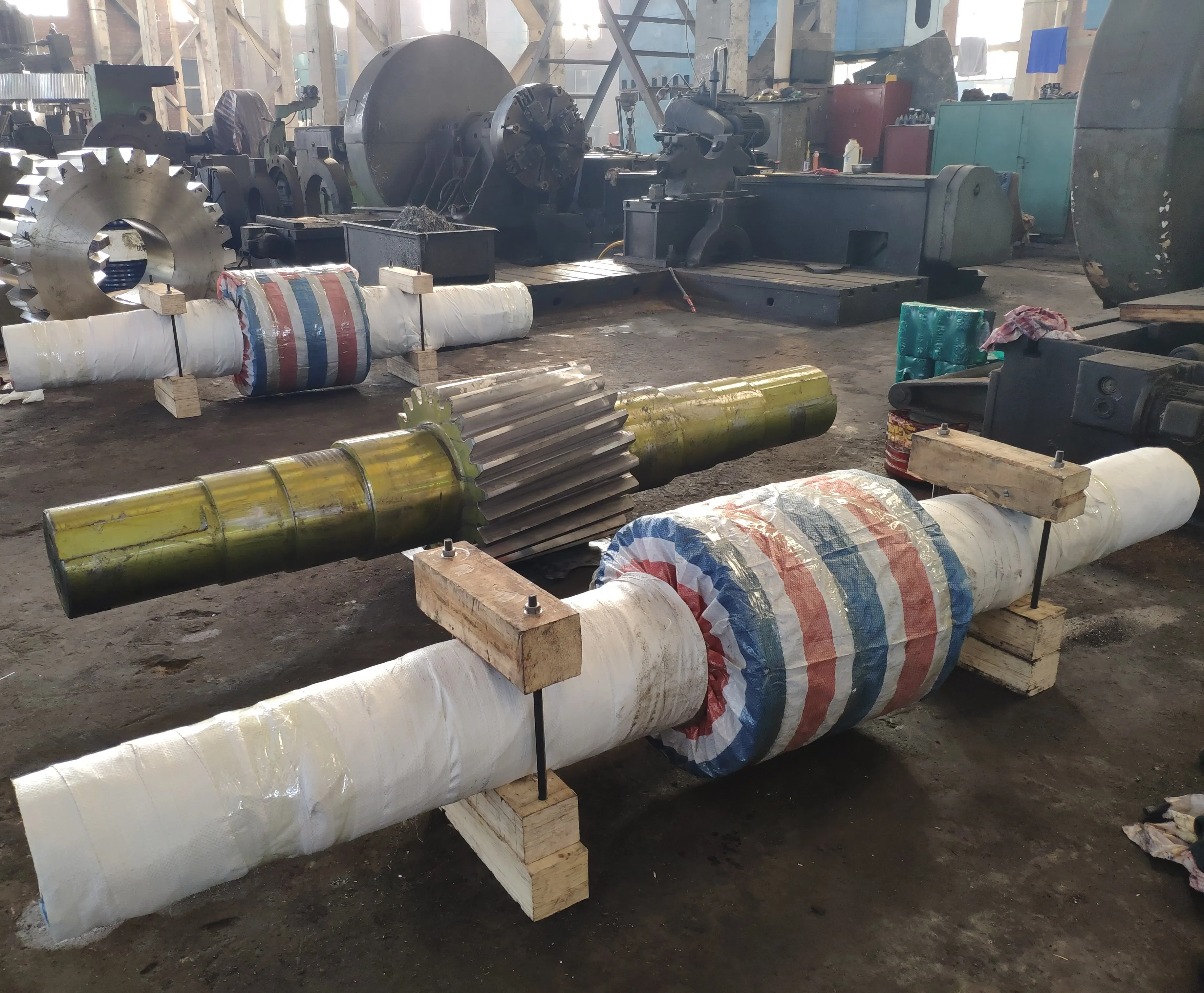 Cnc Lathe Machining Forging Steel Rotary Kiln Double-helical Customized Main High Grade Custom Materials Gear Shaft Key Material