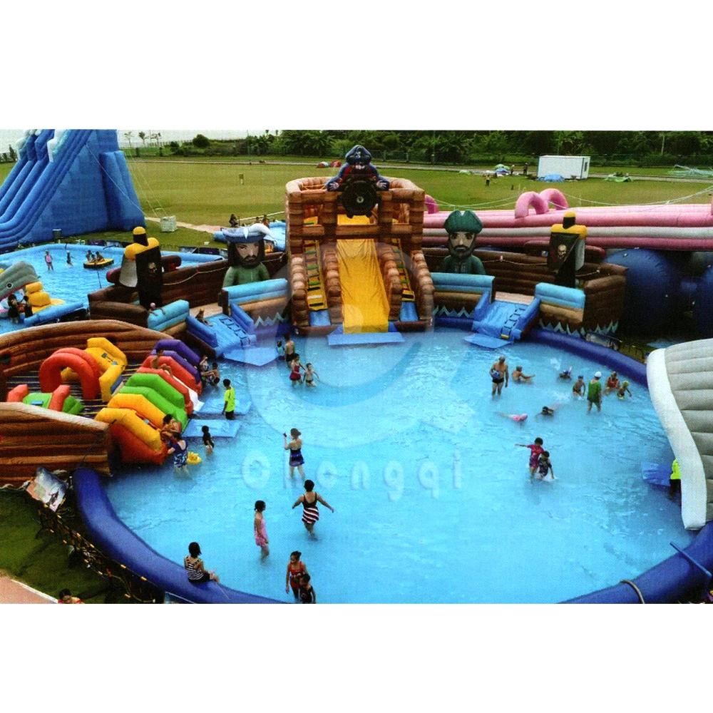 chongqi parque acuatico inflable acuatico obstaculos juegos inflable