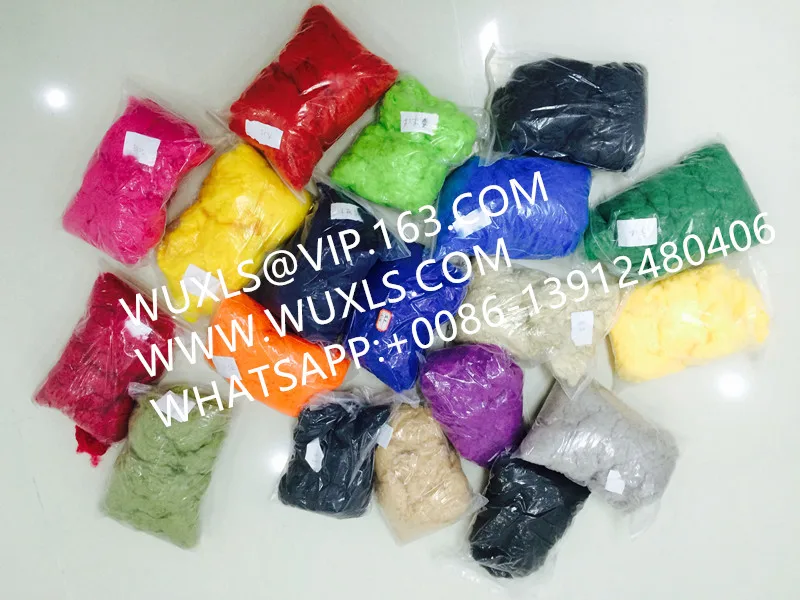dope dyed colored polyester staple fiber psf fibre trilobal for needle punched non-woven fabric / GEO-textile / vortex spinning