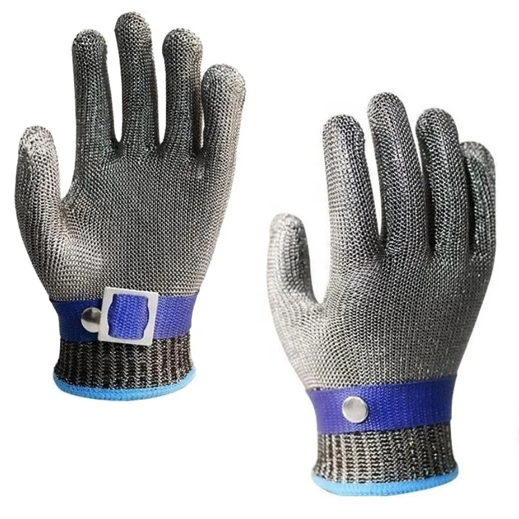 Yulan CR111 Hands Metal Mesh Cutting Safety Stainless Steel Gloves For Sale, Stainless steel anti-cutting gloves