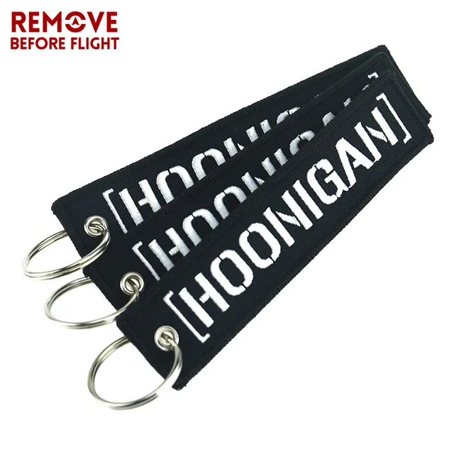 Remove Before Flight Fashion Hoonigan Keychain for Cars and Motorcycles Key Fobs Key Holder Chain Keychains Online shop