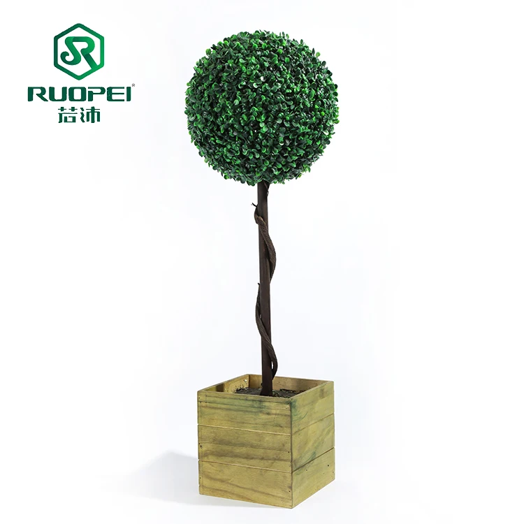 
yiwu plastic plant artificial topiary ball tree for indoor 