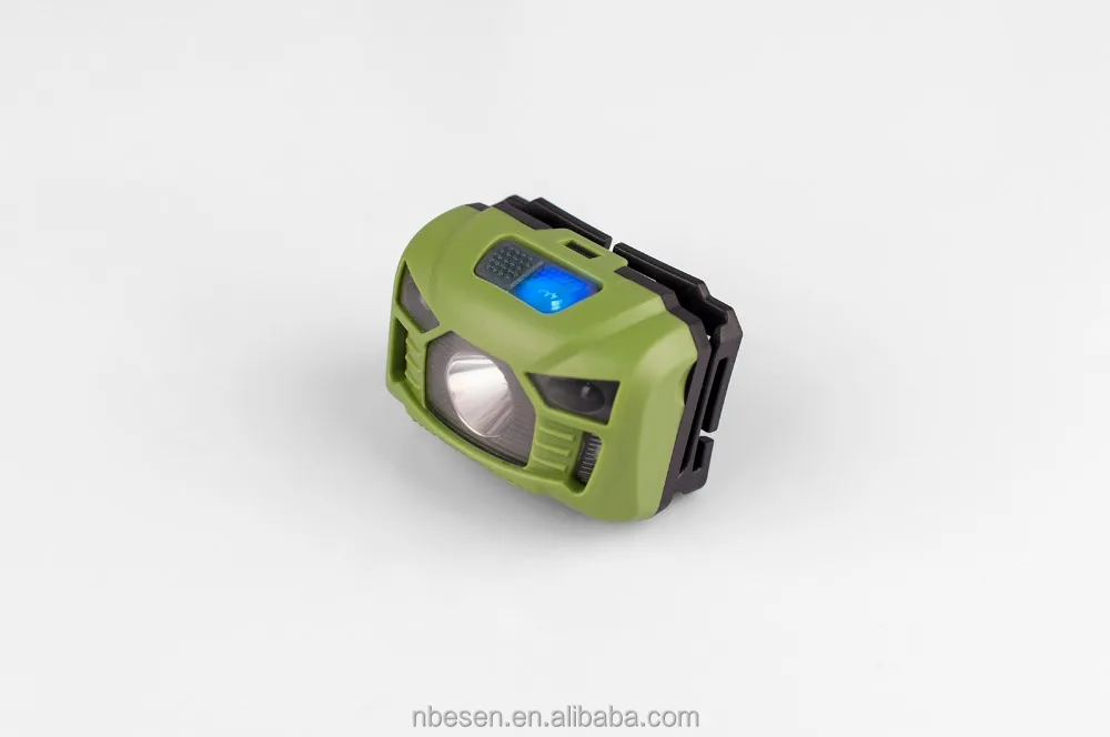 lightweight 3AAA dry battery headlamp with motion sensor and red light